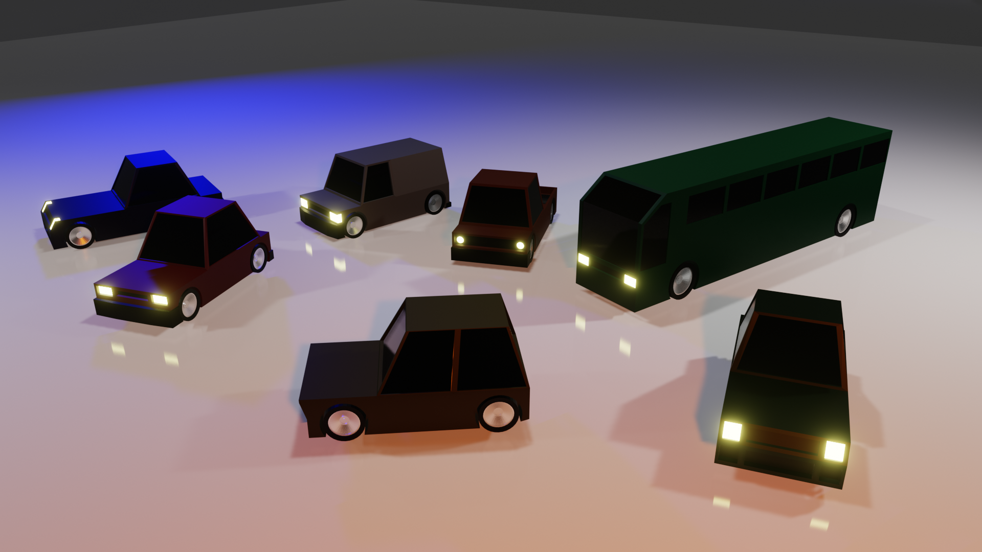 Low Poly Car Pack preview image 2